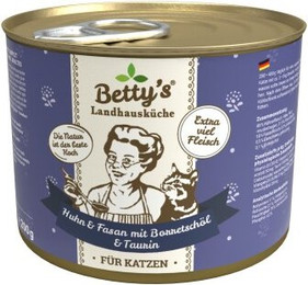 Produktbild von Betty's Landhausküche Huhn & Fasan mit Borretschöl - 6 x 200 g