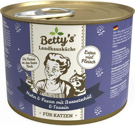 Produktbild von Betty's Landhausküche Huhn & Fasan mit Borretschöl - 6 x 200 g