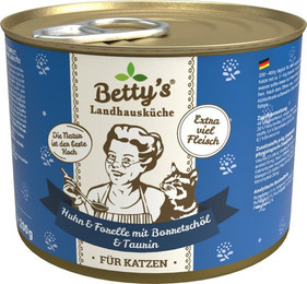 Produktbild von Betty's Landhausküche Huhn und Forelle mit Borretschöl - 6 x 200 g