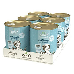 Produktbild von Betty's Landhausküche Hund Känguru mit Kartoffeln und Geflügel - 6 x 800 g