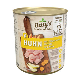 Produktbild von Betty's Landhausküche Hund Nassfutter Huhn & Süßkartoffel - 6 x 800 g