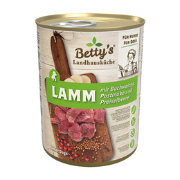 Produktbild von Betty's Landhausküche Hund Nassfutter Lamm & Buchweizen - 6 x 400 g