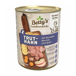 Produktbild von Betty's Landhausküche Hund Nassfutter Truthahn & Kartoffel - 6 x 400 g