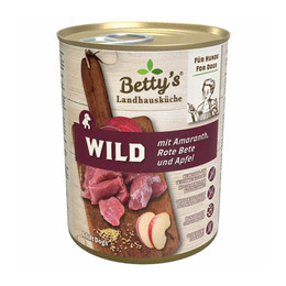 Produktbild von Betty's Landhausküche Hund Nassfutter Wild mit Rote Bete, Amaranth und Apfel - 6 x 400 g