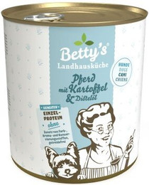 Produktbild von Betty's Landhausküche Hund Pferd mit Kartoffel & Distelöl - 6 x 800 g