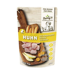 Produktbild von Betty's Landhausküche Hunde Nassfutter Huhn mit Süßkartoffel - 10 x 125 g