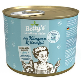 Produktbild von Betty's Landhausküche Hunde Nassfutter Känguru & Kartoffel - 6 x 200 g