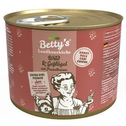 Produktbild von Betty's Landhausküche Hundefutter Geflügel & Wild mit Preiselbeeren - 6 x 200 g