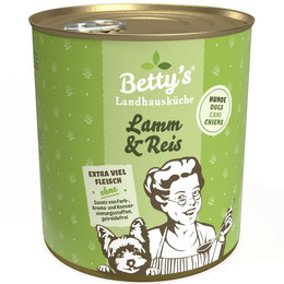Produktbild von Betty's Landhausküche Hundefutter Lamm & Reis - 6 x 800 g