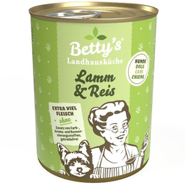Produktbild von Betty's Landhausküche Hundefutter Lamm & Reis - 6 x 400 g