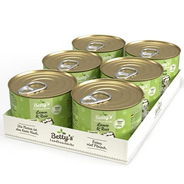 Produktbild von Betty's Landhausküche Hundefutter Lamm & Reis - 6 x 200 g