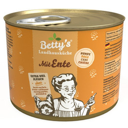 Produktbild von Betty's Landhausküche Hundefutter mit Ente - 6 x 200 g