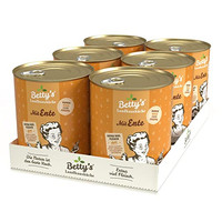 Produktbild von Betty's Landhausküche Hundefutter mit Ente - 6 x 800 g