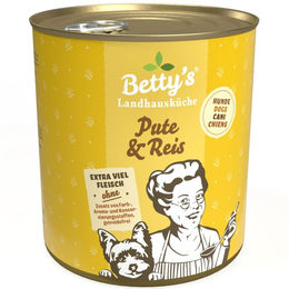 Produktbild von Betty's Landhausküche Hundefutter Pute & Reis - 6 x 800 g