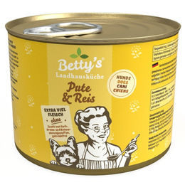 Produktbild von Betty's Landhausküche Hundefutter Pute & Reis - 6 x 200 g