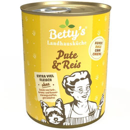 Produktbild von Betty's Landhausküche Hundefutter Pute & Reis - 6 x 400 g
