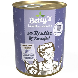 Produktbild von Betty's Landhausküche Hundefutter Rentier mit Kartoffel - 6 x 400 g