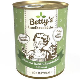 Produktbild von Betty's Landhausküche Katzenfutter Huhn & Kalb - 6 x 400 g