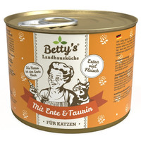 Produktbild von Betty's Landhausküche Katzenfutter mit Ente - 6 x 200 g