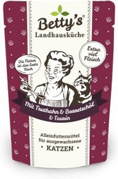 Produktbild von Betty's Landhausküche Nassfutter Katze mit Huhn & Truthahn - 12 x 100 g