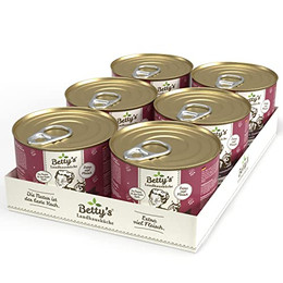 Produktbild von Betty's Landhausküche Nassfutter Katze Truthahn mit Borretschöl - 6 x 200 g
