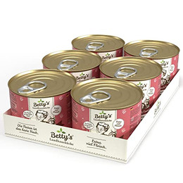Produktbild von Betty's Landhausküche Rind & Herz Katzenfutter - 6 x 200 g