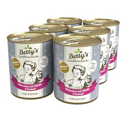 Produktbild von Betty's Landhausküche Senior Hühnchen mit Kürbis & Lachsöl - 6 x 400 g