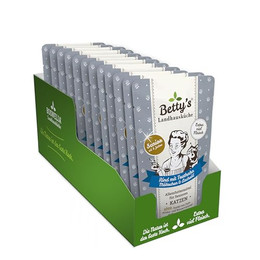 Produktbild von Betty's Landhausküche Senior Rind mit Truthahn, Möhrchen und Lachsöl - 12 x 100 g