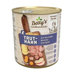 Produktbild von Bettys Landhausküche Hund Nassfutter Truthahn & Kartoffel - 6 x 800 g