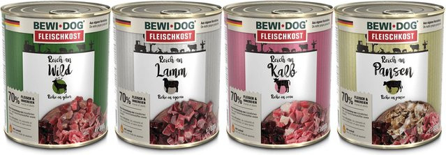 Produktbild von BEWI DOG Fleischkost Mixpaket - 24 x 800 g