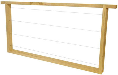BIENEN SCHMIDT Bienenbeute Zander Rähmchen gedrahtet GERADE SEITEN Linde und Lärche 477 x 220 mm, Zander, 40-tlg., fertig montiert, Edelstahldraht, Messingösen, geleimt und getackert – Bild 1 von 4