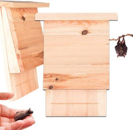 Produktbild von BigDean 2er Set Großer Fledermauskasten aus Massivholz
