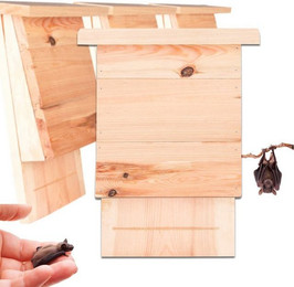 Produktbild von BigDean 4er Set Großer Fledermauskasten aus Massivholz