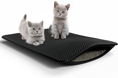 Produktbild von BigDean Katzentoilette Katzenklo Matte 61x38cm ideal als Unterleger – Katzenstreu Matte, Kratzfest