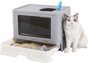 Produktbild von BingoPaw Katzentoilette mit Haube und großem Eingang