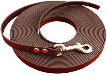 bio-leine Biothane Schleppleine dunkelbraun 15 m für Hunde ab 35 kg - 15 m – Bild 1 von 3