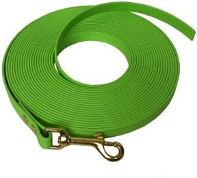 bio-leine Biothane Schleppleine frühlingsgrün 15 m für Hunde ab 35 kg - 15 m – Bild 1 von 3