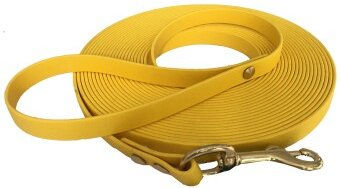 Bio-Leine Biothane Schleppleine gelb 15 m für Hunde ab 35 kg - 15 m – Bild 1 von 3