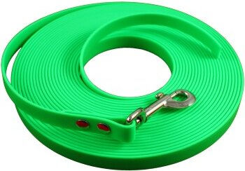 bio-leine Biothane Schleppleine neon grün 20 m für Hunde ab 35 kg - 20 m – Bild 1 von 3