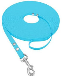 Bio-Leine Schleppleine aus Biothane für Minis bis 8 kg 12 m azurblau - 12 m – Bild 1 von 3