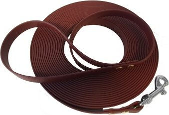 Bio-Leine Schleppleine Biothane 12 m sattelbraun - 12 m – Bild 1 von 3