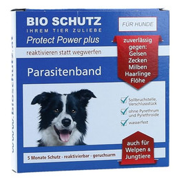 Produktbild von Bio Schutz Parasitenband Protect Power Plus Hund schwarz - 1 Stk.