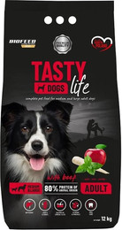 Produktbild von BIOFEED TASTY LIFE Premium mit Rind für Hunde mittelgroßer und großer Rassen 12 kg