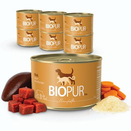 Produktbild von Biopur Bio Diät-Nassfutter Leber für Hunde - 6 x 400 g