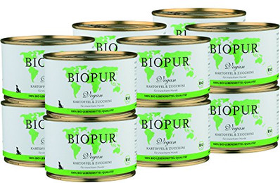 Produktbild von BIOPUR Bio Vegan Nassfutter für Hunde mit Kartoffel & Zucchini - 12 x 400 g