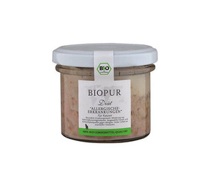 Produktbild von Biopur Katzen Nassfutter Allergie-Diätfutter im Glas