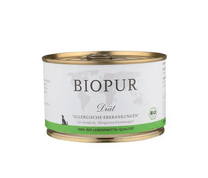 Produktbild von BIOPUR Nassfutter für Hunde Bio Diätfutter bei Allergischen 400g