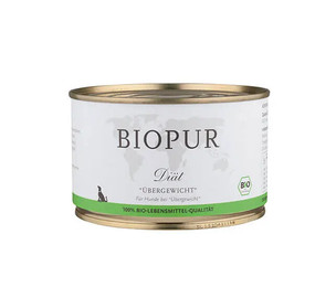 Produktbild von BIOPUR Nassfutter für Hunde Bio Diätfutter bei Übergewicht 400g