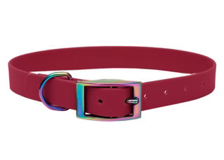 Produktbild von Biothane Halsband Bordeaux - Schwarz XS