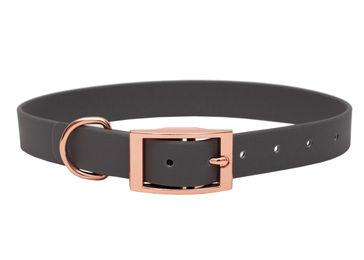 Produktbild von Biothane Halsband Coffee - Rosegold XS